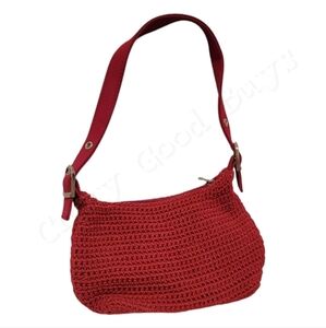 Crochet Mini Handbag Purse, Red